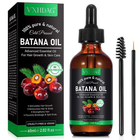VXHDAG bottle front view showing pure Batana oil for hair nourishment