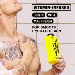 W by Jake Paul exfoliant beads close-up showing scrub action for smoother skin