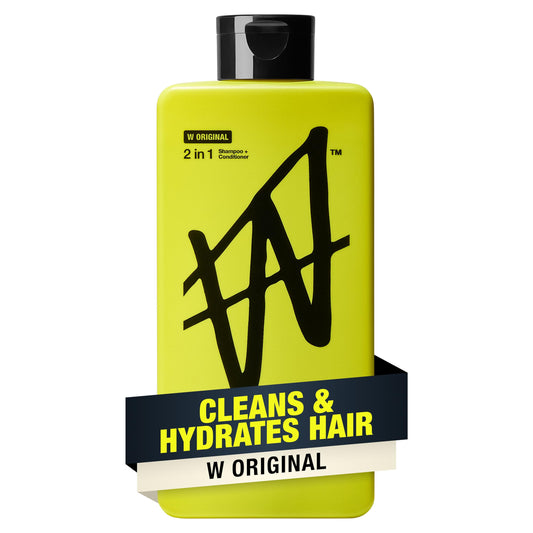 W by Jake Paul front bottle showing label and size, clear brand visibility and benefit