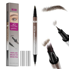 W3W brow pen front view showing packaging and medium brown shade benefit