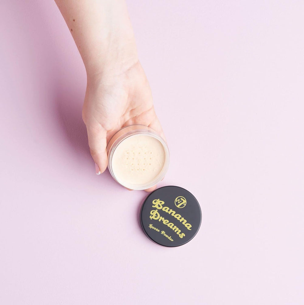 W7 powder applied with brush demonstrating even, weightless set