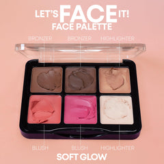 W7 palette open displaying six cream pans for quick face looks