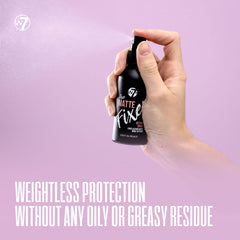 W7 duo on vanity with makeup tools for long-lasting wear