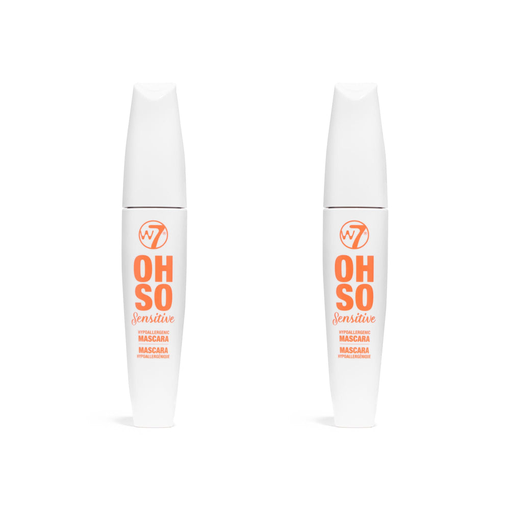 W7 front packaging showing black mascara and branding, clear product identity