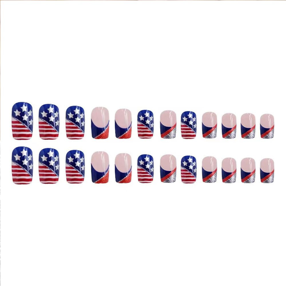 WAFOLOZE side profile of short square press-on nails showing natural-like thickness and shape