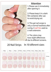 Wahrshei application in use with sticker being smoothed on nail for fast DIY manicure