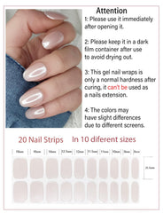 Wahrshei strips applied on hand showing durable salon-style nails for everyday wear