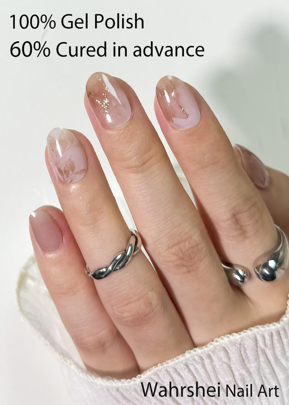 Wahrshei size comparison with strips on fingers illustrating fit and customizable shaping