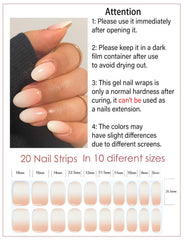Wahrshei close-up of semi-cured gel texture showing glossy finish and smooth application