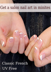 Wahrshei close-up of gel texture on a strip demonstrating glossy salon-like finish