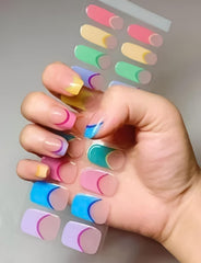 Wahrshei close-up of semi-cured gel strip texture highlighting smooth sheen and easy-to-cure finish