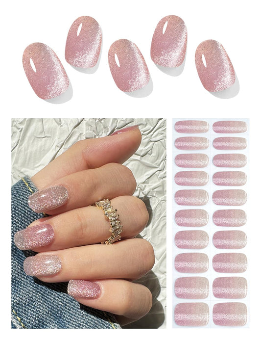 Wahrshei front packaging showing nude pink cat eye gradient benefits salon finish