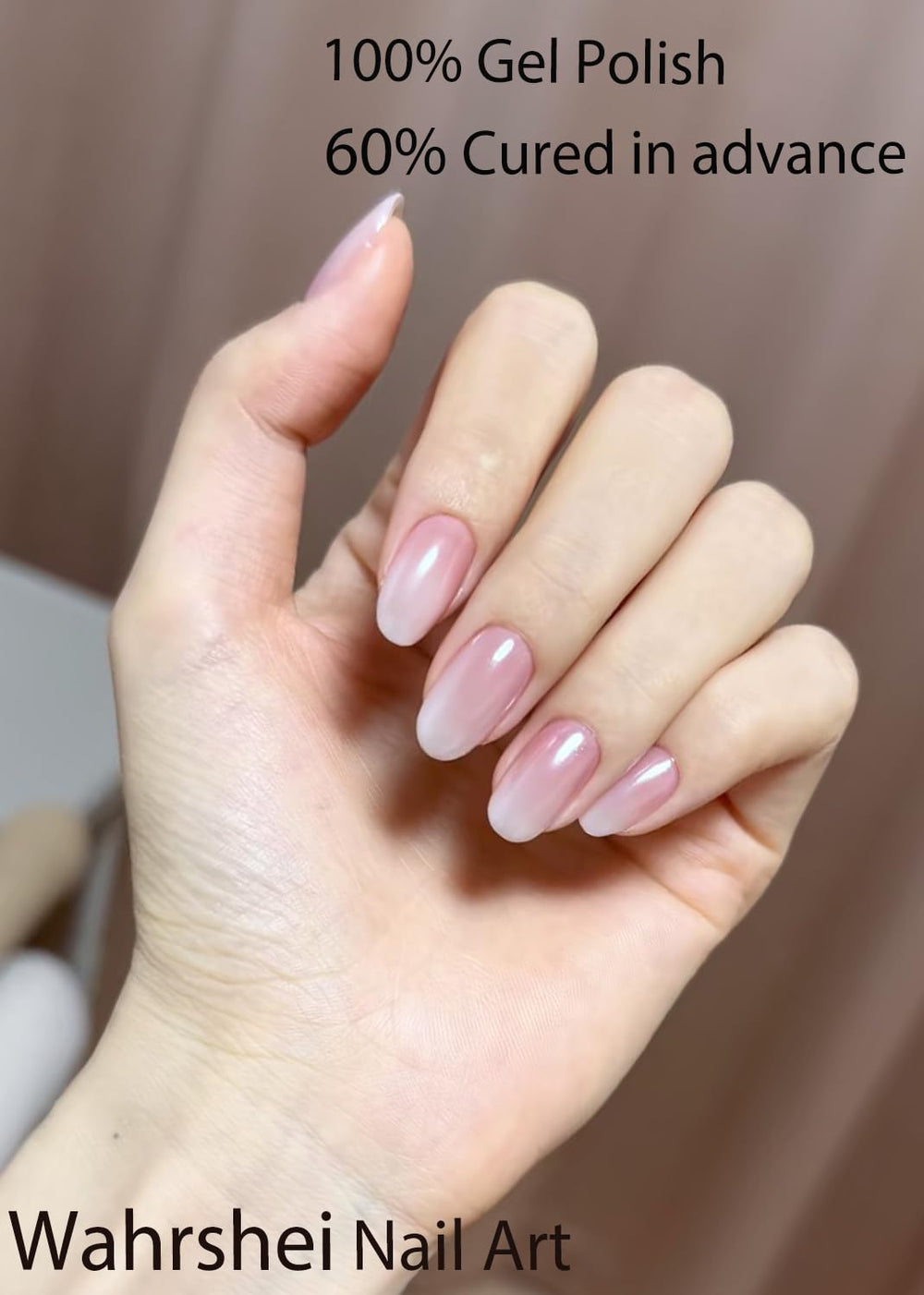 Wahrshei glazed pink gradient close-up highlighting glossy finish and color depth