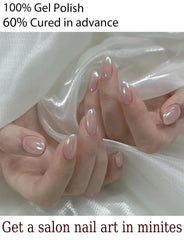 Wahrshei close-up of strip texture highlighting glossy gel polish depth and shine