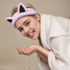 Waliah cat ear detail highlighting sewn ears for secure, stylish hold