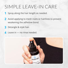 Walker Tape in-use on a wig install showing easier styling benefit