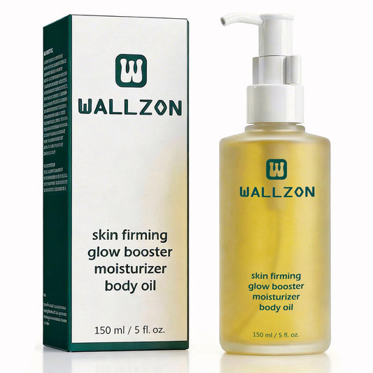 WALLZON front bottle showing label and elegant glass packaging for premium feel