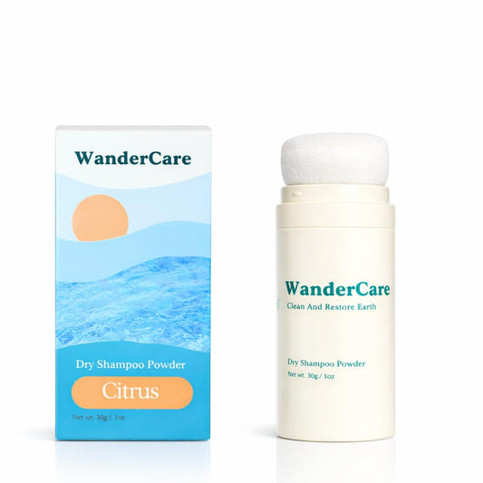 WanderCare front packaging showing Sunny Citrus label and travel-friendly design benefit