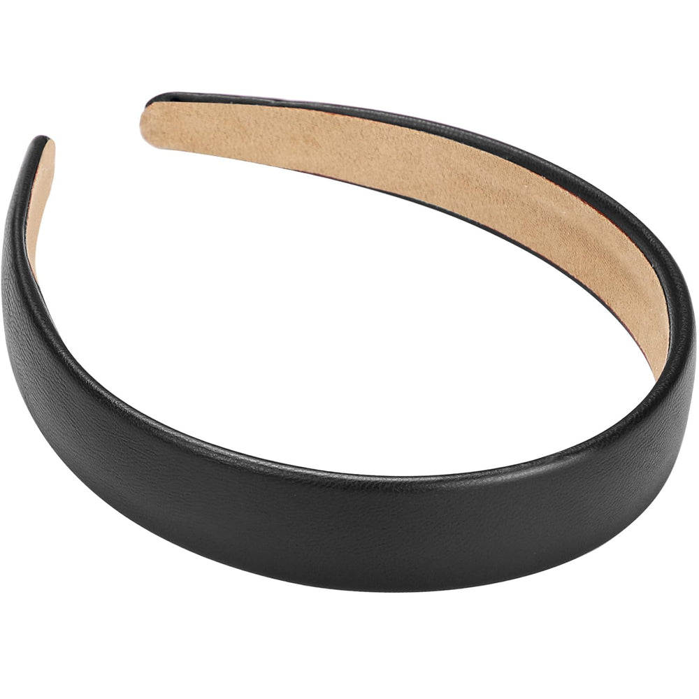 WantGor black headband front view, sleek look and easy match