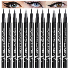 WanTuoluo front packaging showing 12 matte eyeliner pens and organized set benefits