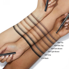 WanTuoluo in use drawing brow strokes to define and fill sparse areas effectively