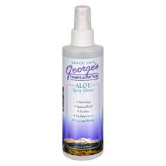 Warren Laboratories George's Aloe spray bottle front view showing easy no-mess cooling