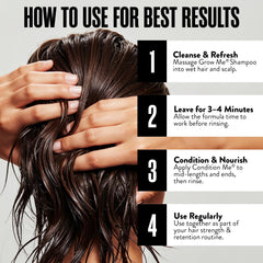 Watermans shown applied with scalp massage indicating improved circulation