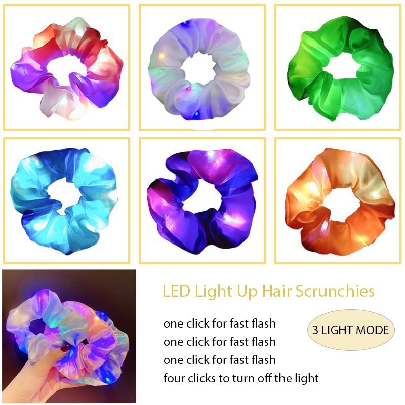WATETTY scrunchies flatlay of all six colors showing vibrant options and mix-and-match use