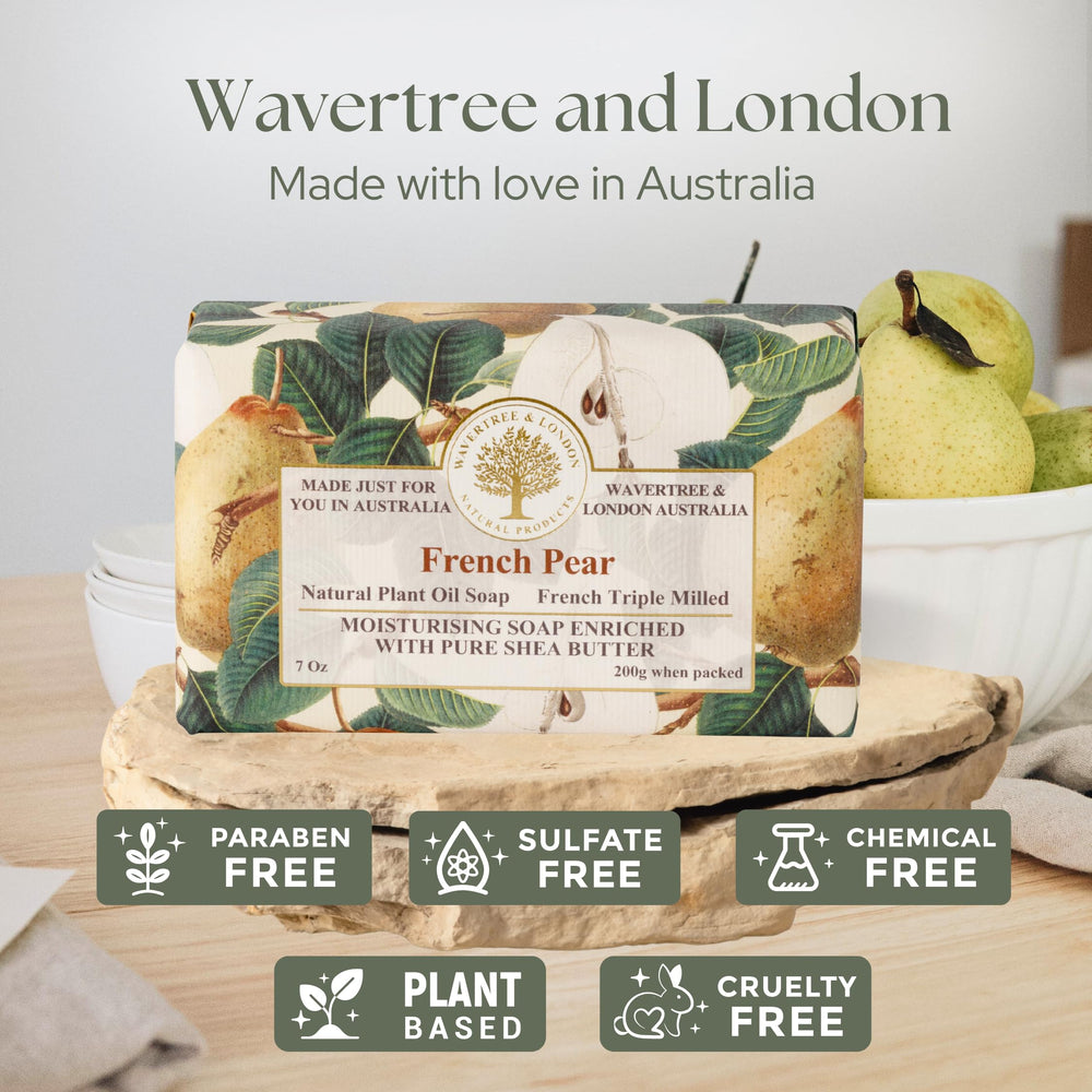 Wavertree & London soap bar close-up texture highlighting creamy finish