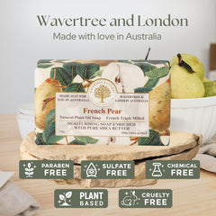Wavertree & London soap bar close-up texture highlighting creamy finish