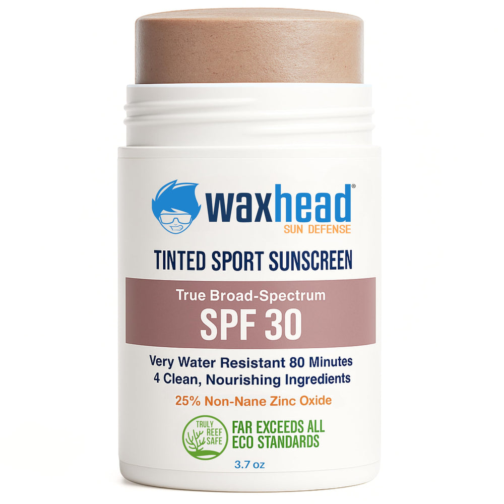 Waxhead stick front packaging showing SPF 30 and tint benefits