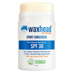 Waxhead stick front packaging showing size and SPF benefit