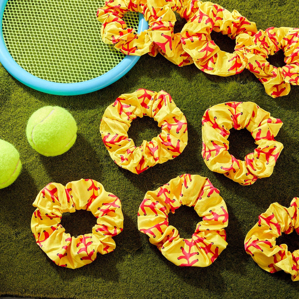 Waydress scrunchies worn on wrist as accessory offering convenience between plays