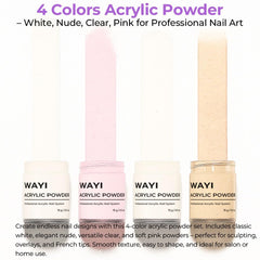 WAYI acrylic brush with glass mixing cup showing controlled application benefit