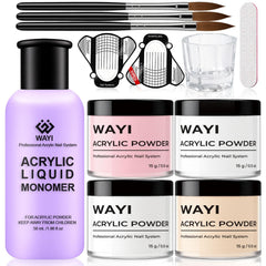 WAYI kit front packaging showing complete acrylic set and tools for beginners