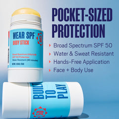 WearSPF twist-up close-up highlighting easy hands-free application benefit