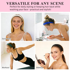 Wecoe headband worn on straight hair showing secure, comfortable hold