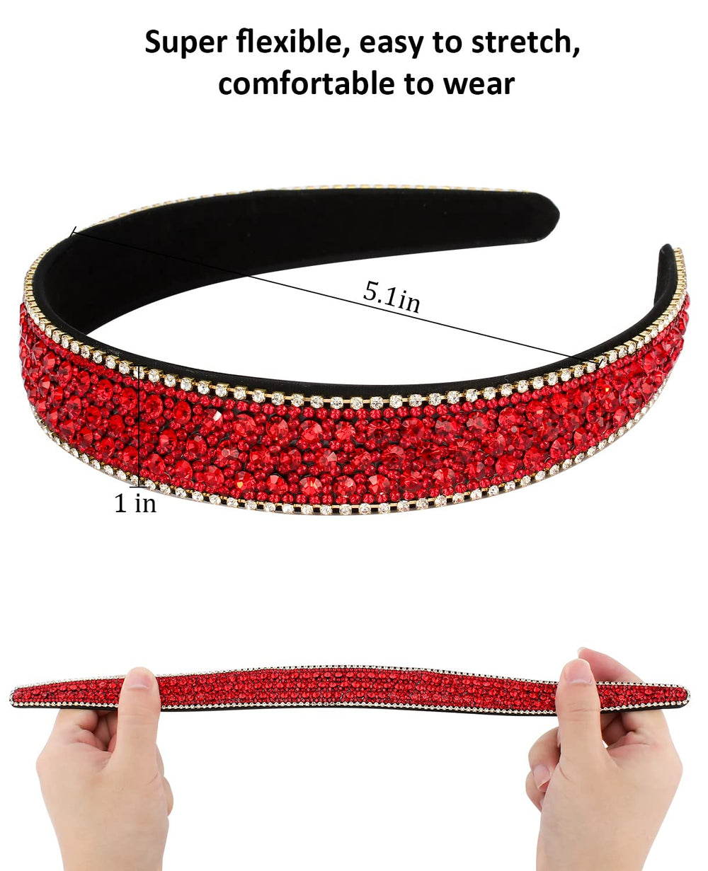 Wecoe headband size comparison next to hand showing flexible fit and scale