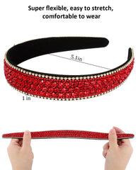 Wecoe headband size comparison next to hand showing flexible fit and scale