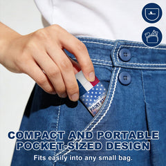 WEEMAY next to a jersey for scale showing pocket-friendly travel size