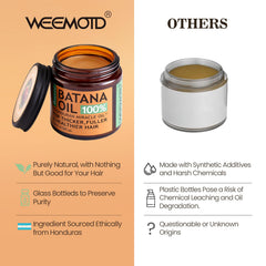 WEEMOTD applying Batana balm to hair ends demonstrating controlled nourishment