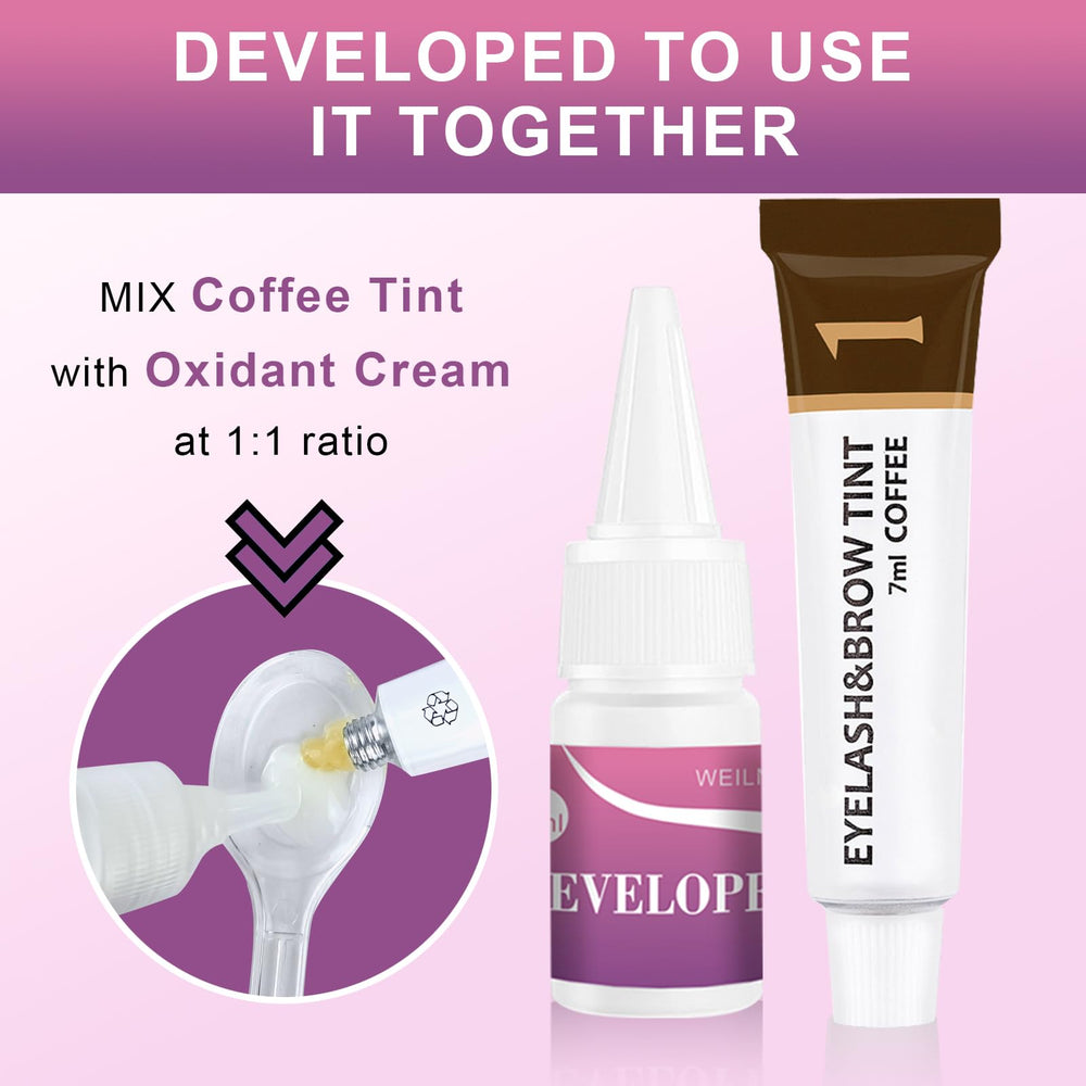WEILNELL applicator and mixing tools laid out for clear step-by-step use