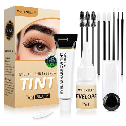 WEILNELL front packaging showing compact at-home lash brow kit benefit quick results