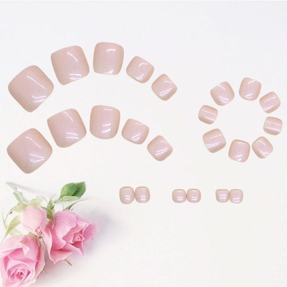 WEIXIWUYU applying a press-on toenail demonstrating easy quick application benefit
