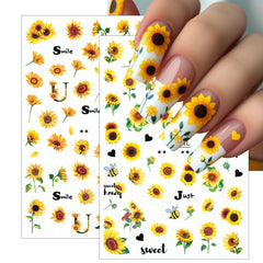 WEIXIWUYU close-up of sunflower decal detail, vivid color and precision benefit