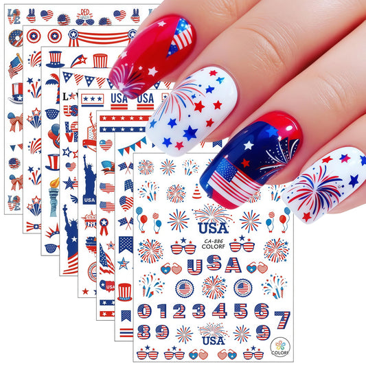 WEIXIWUYU front packaging showing eight flag sticker sheets and variety benefit