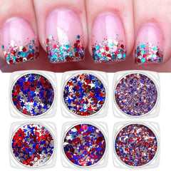WEIXIWUYU front packaging showing six portable star glitter boxes for easy storage
