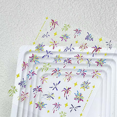 WEIXIWUYU holographic decal reflection demonstrating multi-angle sparkle and festive shine