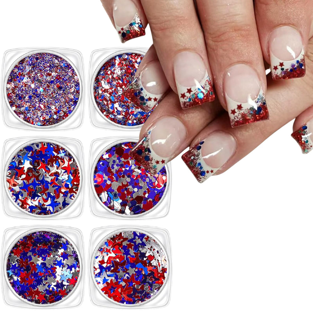 WEIXIWUYU nail application using tweezers to place stars for precise adhesion