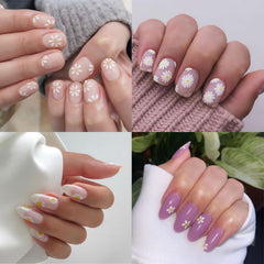 WEIXIWUYU summer manicure on hand featuring daisies for seasonal styling